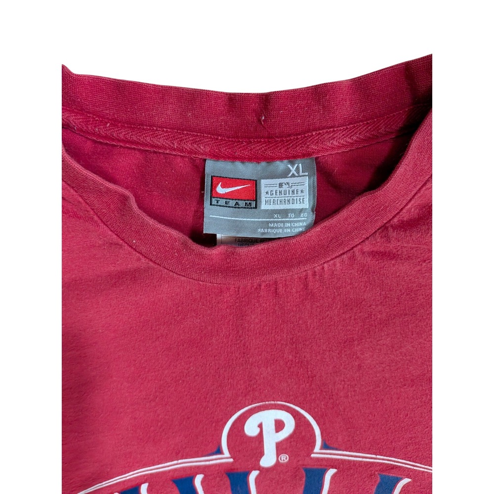 Nike Team Philadelphia Phillies T-Shirt Red XL MLB Genuine Merchandise Y2K